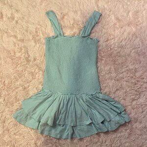 American Eagle Drop Waist Ribbed Blue Dress